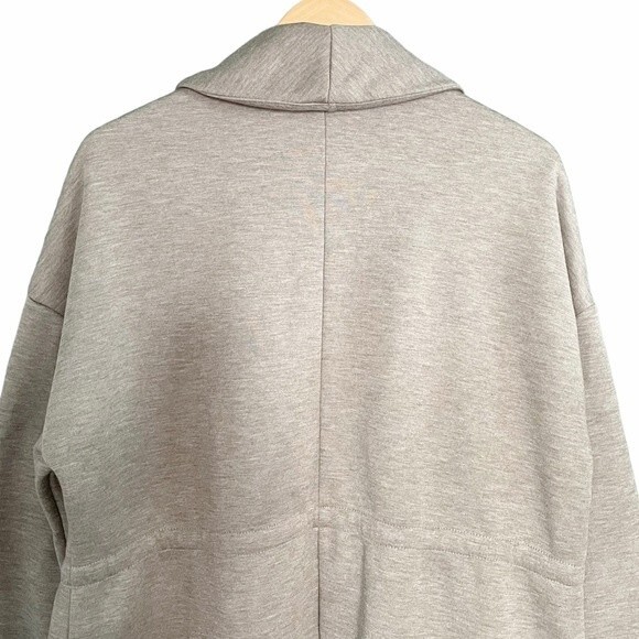 Fabletics Sage Coat Sandstone Terry Fleece Athleisure Cozy Cardigan Size Medium - Picture 6 of 11